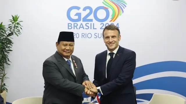 Prabowo Bertemu Presiden Macron