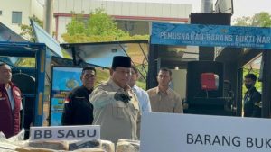Prabowo Pimpin Pemusnahan 214.84 Ton Narkoba